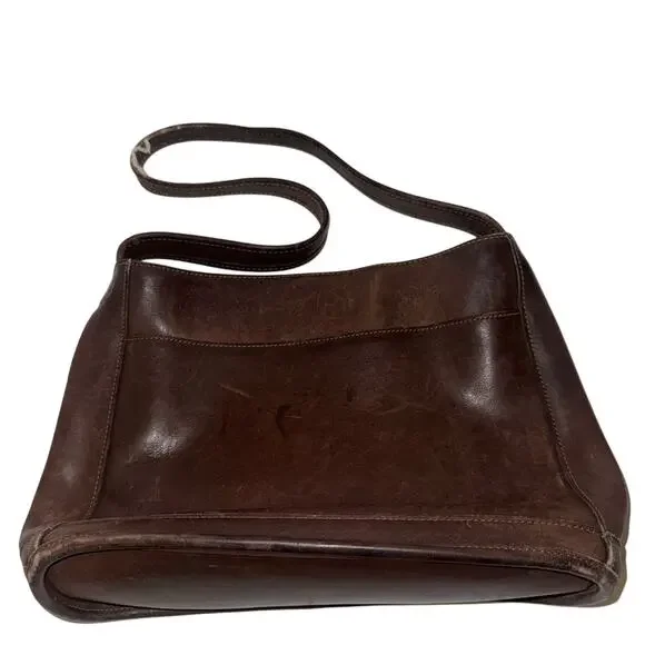 VINTAGE COACH classic 90's Mahogany Leather Bleeker Shoulder Tote - Picture 1 of 7